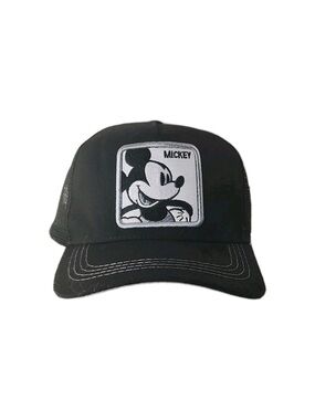 Disney Black and White Mickey Mouse Embroidered Baseball Cap